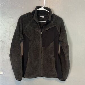 Women’s Columbia Black and Gray Fleece Jacket.  Size M